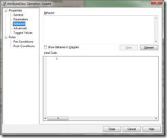 Behavior vs initial code