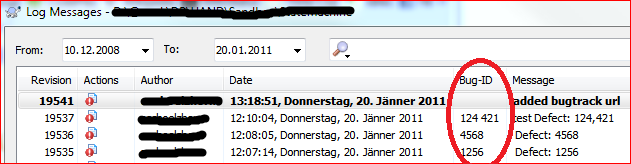 Bug-Id column